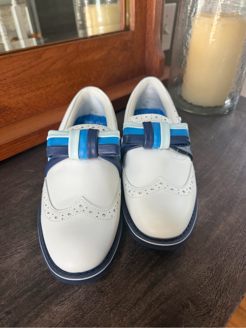 G/FORE COLORBLOCK BROGUE GOLF LOAFERS